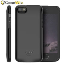 Load image into Gallery viewer, CASEWIN Battery Charger Case For iPhone SE 5SE 5 5S Cover 4000mAh Charging Powerbank Case For iPhone 5 6 7 8 X 11 Battery Case