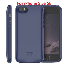 Load image into Gallery viewer, CASEWIN Battery Charger Case For iPhone SE 5SE 5 5S Cover 4000mAh Charging Powerbank Case For iPhone 5 6 7 8 X 11 Battery Case